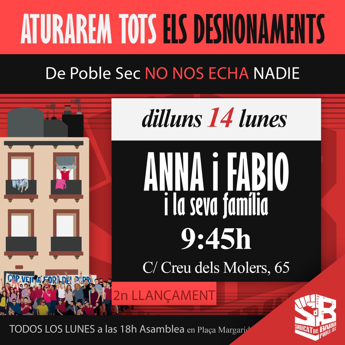 El dilluns volen desnonar a en Fabio, l'Anna i els seus fills. L'any 2020 van perdre les seves feines a causa del Covid i no van poder seguir pagant el lloguer. I què penseu que va fer la propietària? 
[FIL 👇]
