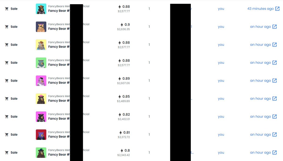 aarondegosu's tweet photo. 5 hours ago I swept 17 #fancybears
Y?
$Honey Airdrop = $2840
Honey Jar is used for all kinds of upgrades = Secondary Market Value $2000 x 2 = $4000
$2840 + $4000 = $6840 
Average Bear $2500
$6840 - $2500 = Min Net Earnings $ 4340
Anything Below 2 ETH is a steal @FancyBearsMeta https://t.co/8W35orgm4H