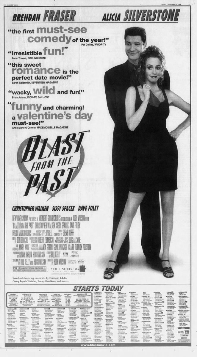 CONELRAD6401240's tweet photo. BLAST FROM THE PAST opened in theaters #OTD in 1999. #brendanfraser #AliciaSilverstone #ChristopherWalker #SissySpacek #DaveFoley https://t.co/5fmjRc4ubU