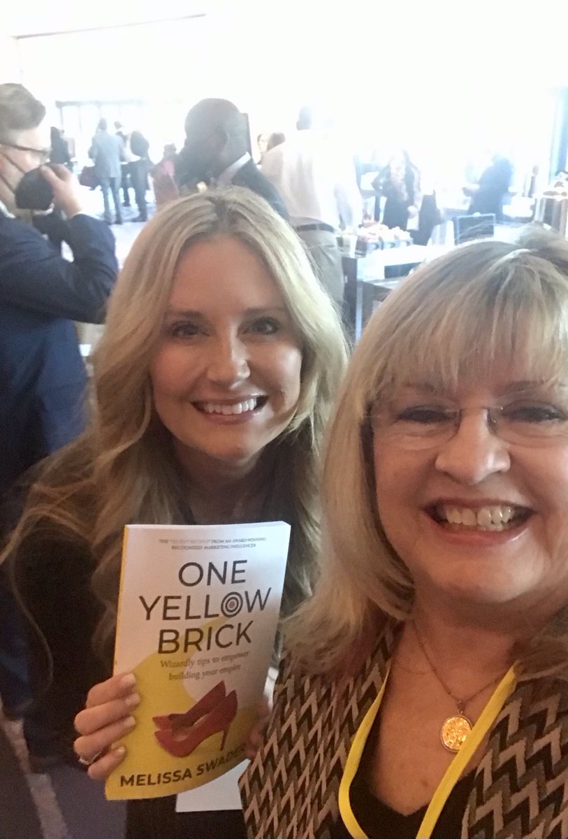 dotene's tweet photo. #2022 #bhhsgeorgia kickoff -  so Christina breaks out her book #oneyellowbrick for ⁦⁦@azPRninja⁩  #rubyredmedia to sign!!   “Words of Wisdom on #socialmedia ~ I am still not certain I am doing this correctly BUT at least I am trying and #reciprocating! Page 68 :) https://t.co/hoakWZUAtx