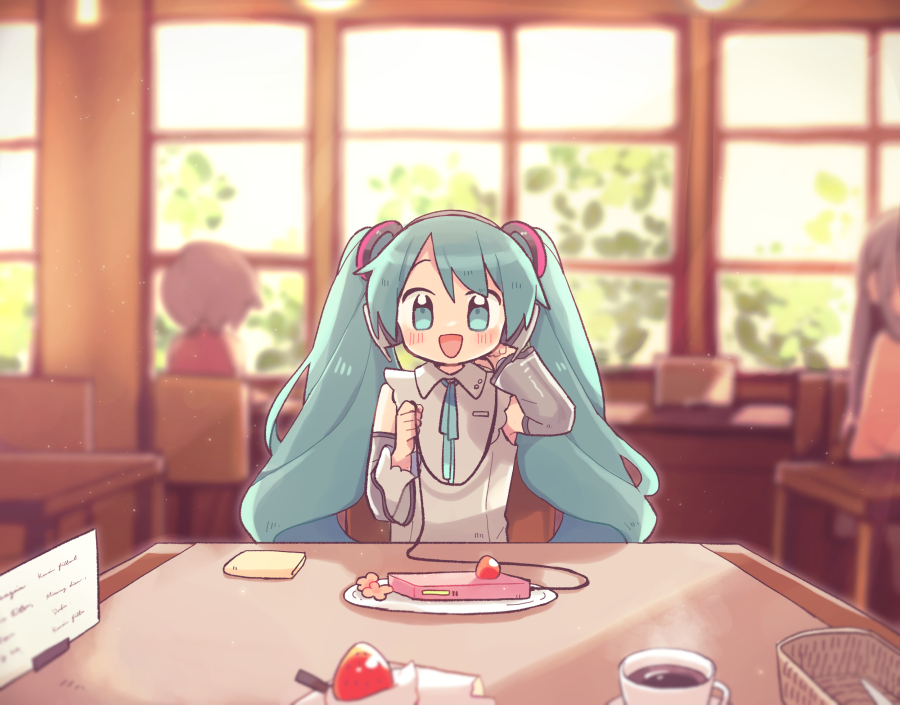 初音ミク 「モバイルバッテリーいちごショートケーキ味
おいしいらしい 」|ゴマヒチのイラスト