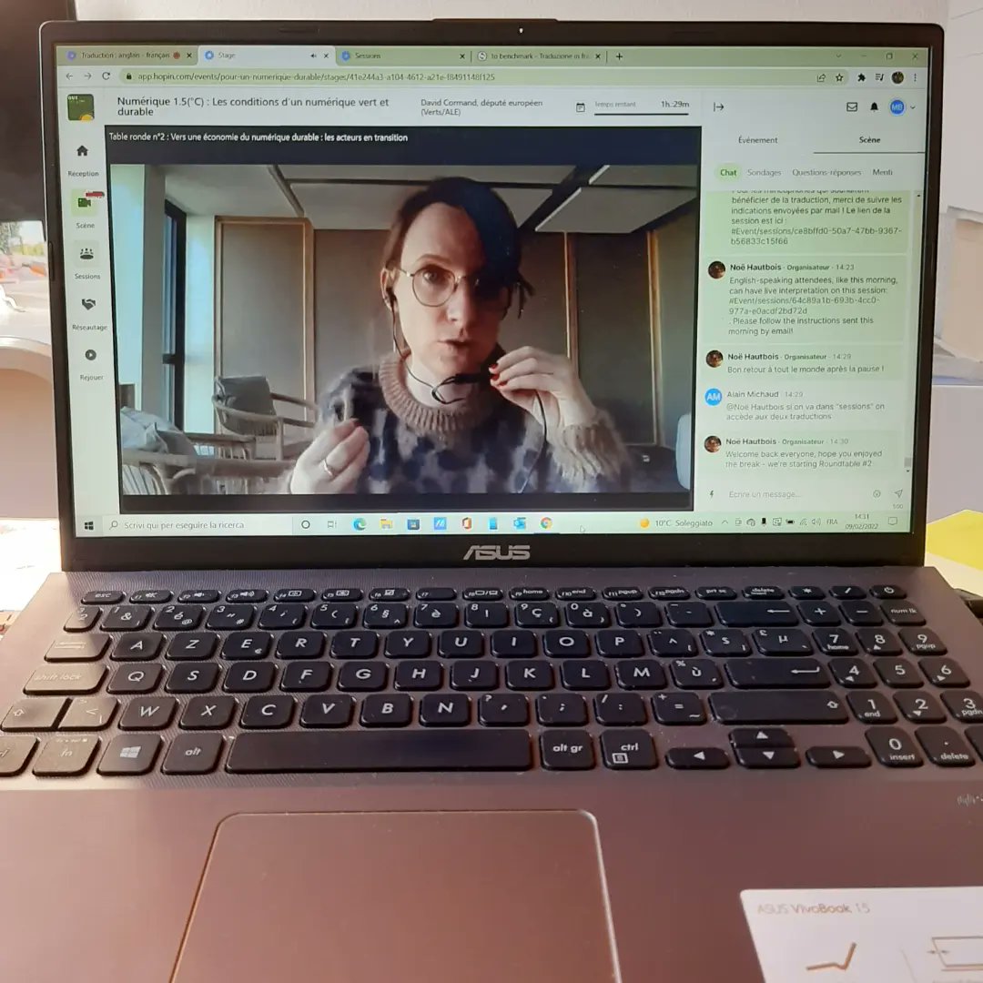 MariaElenaBelli's tweet photo. Simultaneous interpreting and chef d'équipe for the EU Green Party.

Sustainable digital:is it a green evolution possible in the tech and IT sector? https://t.co/9SAfPARzey