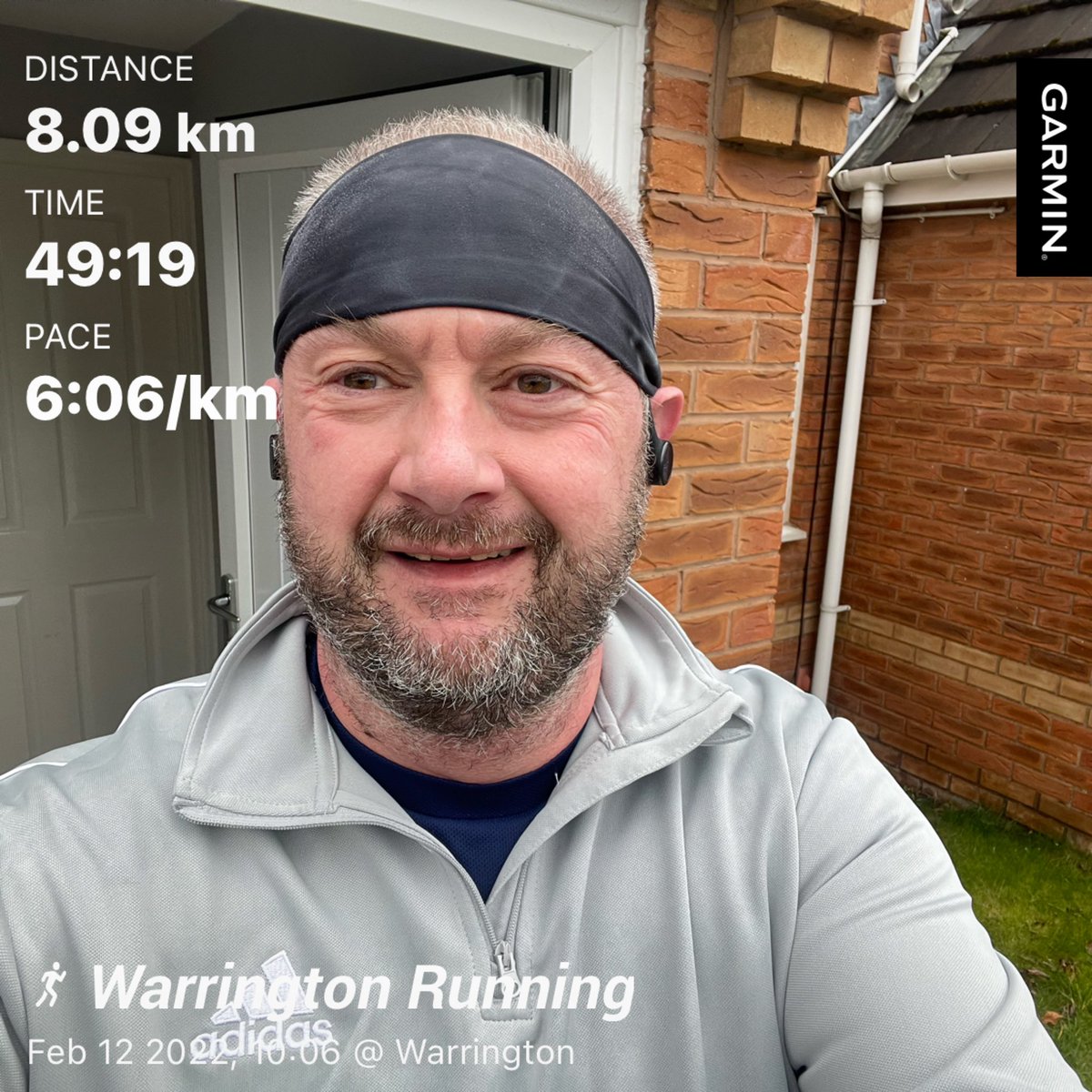 djbirchy's tweet photo. Not a bad effort after an 18 hour day yesterday. Must learn to run with the wind rather than against it #headbandpower https://t.co/v9RjhUTPIh