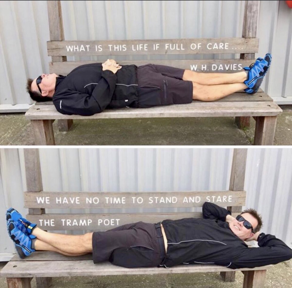 “What is this life if full of care, we have no time to lay and stare…”. Love a good bench…!!!