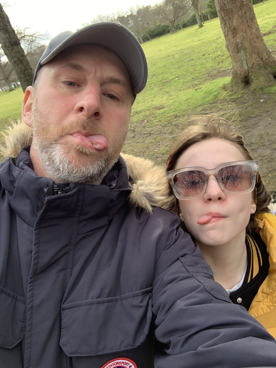 Walk with my youngest since her brother is still in bed 💪💪