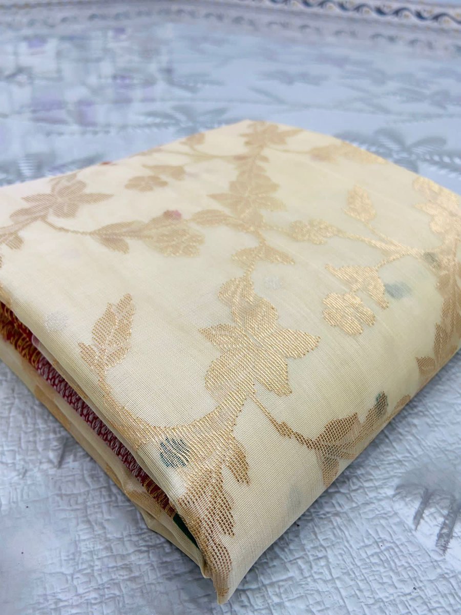 ThanksChanderi's tweet image. katan silk chanderi saree