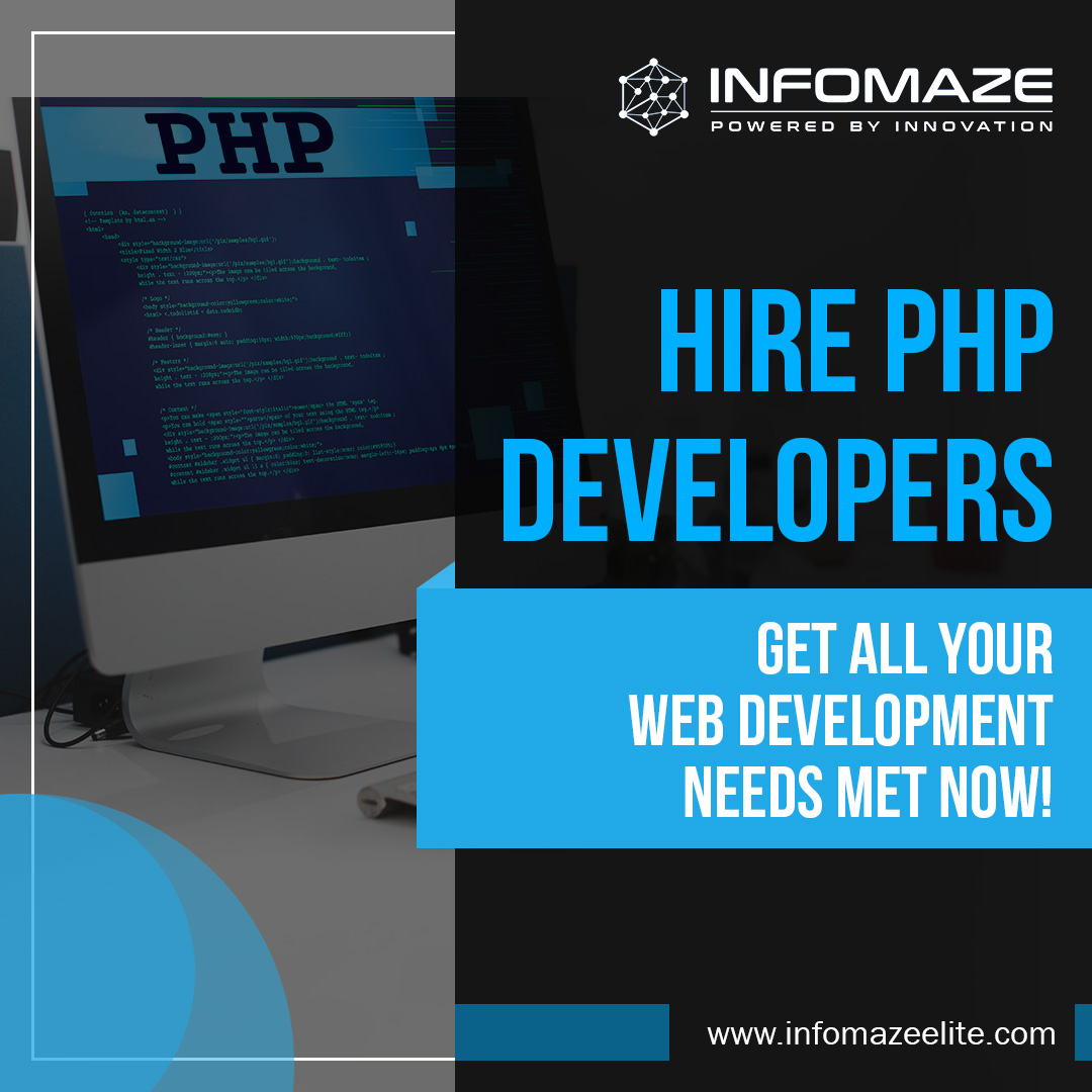 infomazeelite's tweet photo. Hire our talented & skilled PHP developers who deliver robust & scalable web apps as per your specifications. We have flexible engagement modules to provide cost-effective solutions.
Learn More: https://t.co/e5patyV1AB
#HirePHPdevelopers #webdevelopment #CakePHP #Symfony #PHP https://t.co/Vhk0UUBsPn