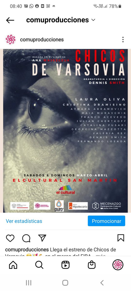 comuartistas's tweet photo. Llega Chicos de Varsovia con dirección de @Dennis_SG al @ccgsmtwitt en el marco de @FestivalesGCBA !!
.
.
#Teatro #teatromusical #fiba #perfo #pwrformance https://t.co/fHV5bEqsTc