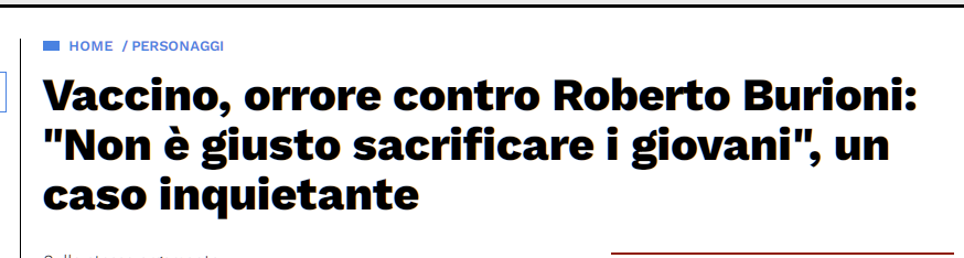 Una nuova frontiera del virgolettato. Qualcuno costruisce un mio tweet falso contro i vaccini, io smentisco, il giornale nell'articolo riporta correttamente l'accaduto ma nel titolo mi attribuisce il virgolettato del tweet che - nell'articolo - spiega essere falso.