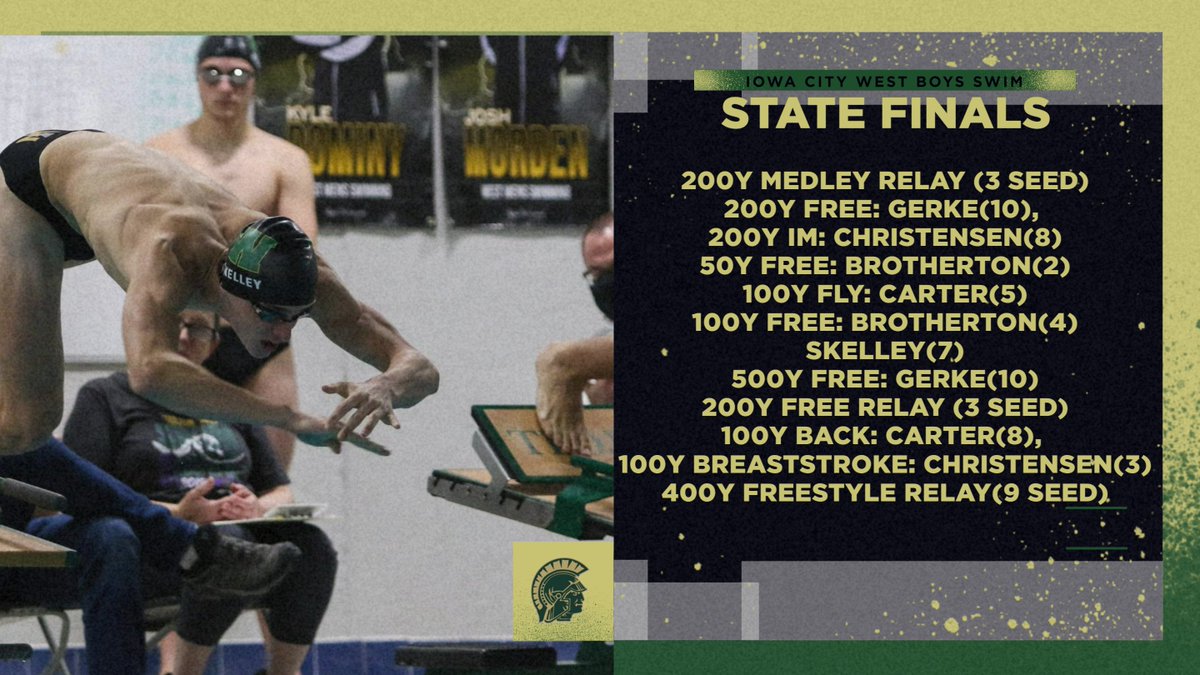 MEETDAY, PART 2!
@SwimICWest is back in action for the <a href="/IHSAA/">IHSAA</a> Boys State Swim Championships!!
NEW GOAL: Go faster than you ever have before!