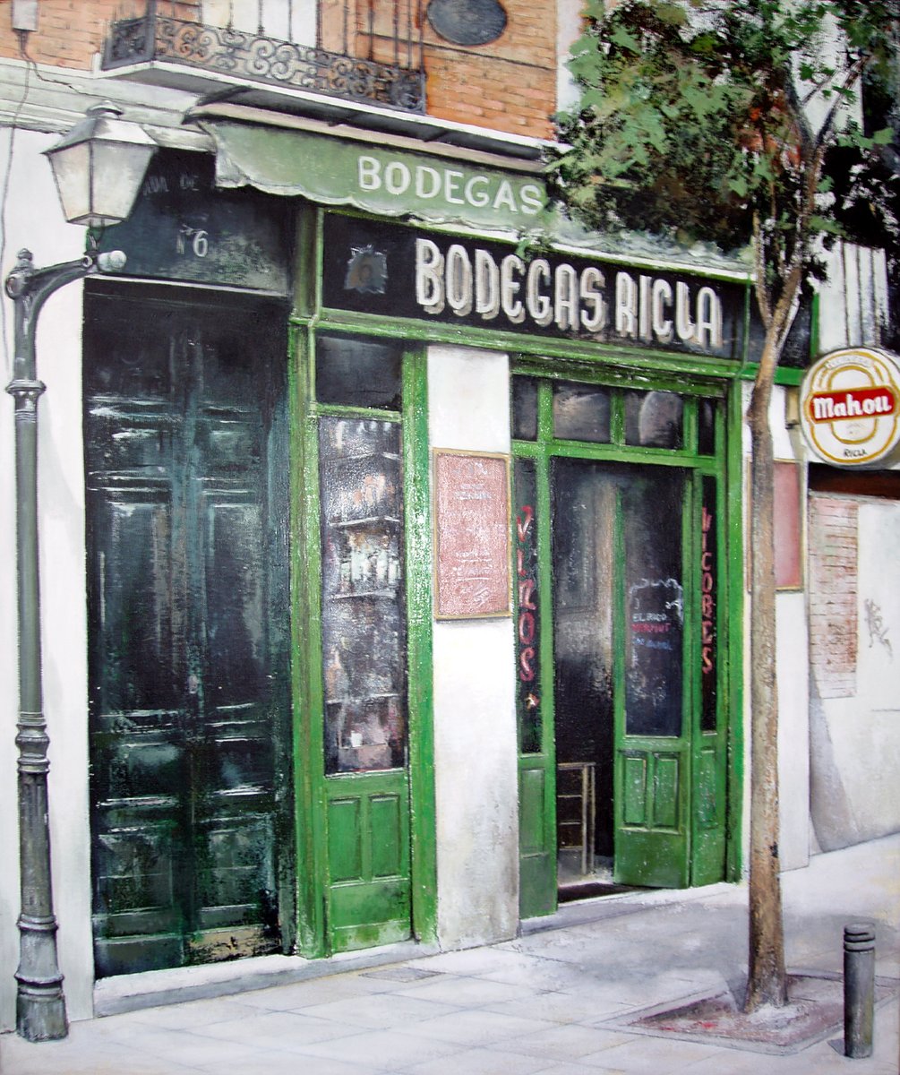 arte98263496's tweet photo. De la serie "Tabernas, tascas...del viejo Madrid"- Bodegas Ricla- oil on canvas- 81x65 cms 2004 (Colección privada)
#madrid #fachadasdemadrid #elviejomadrid #tabernasdemadrid #tascasdemadrid #fachadasantiguas #fontaneriacuellas #labaraque #bodegasricla https://t.co/meM8cGV0VQ