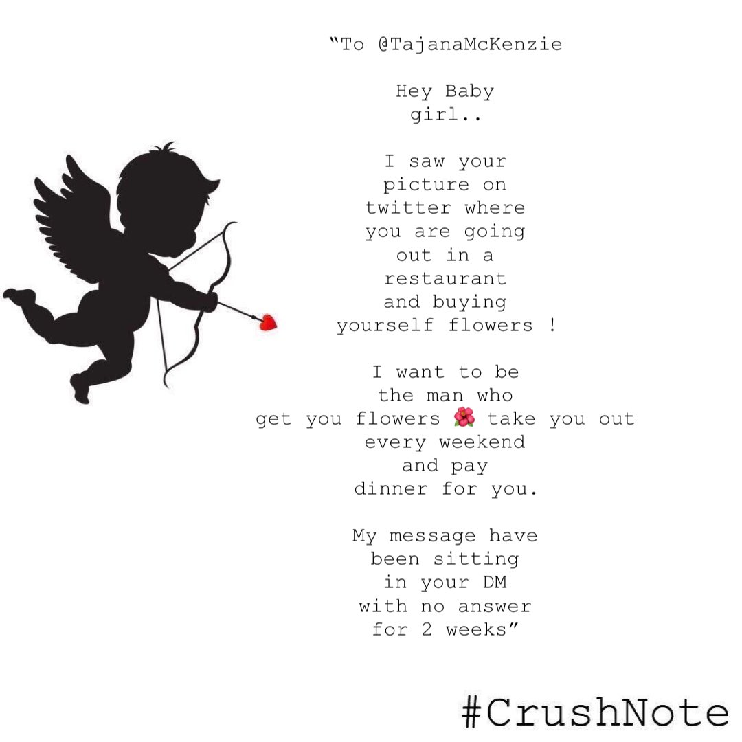 Oloni's tweet photo. Hello @TajanaMcKenzie #crushnote https://t.co/6gdDHT9Vab