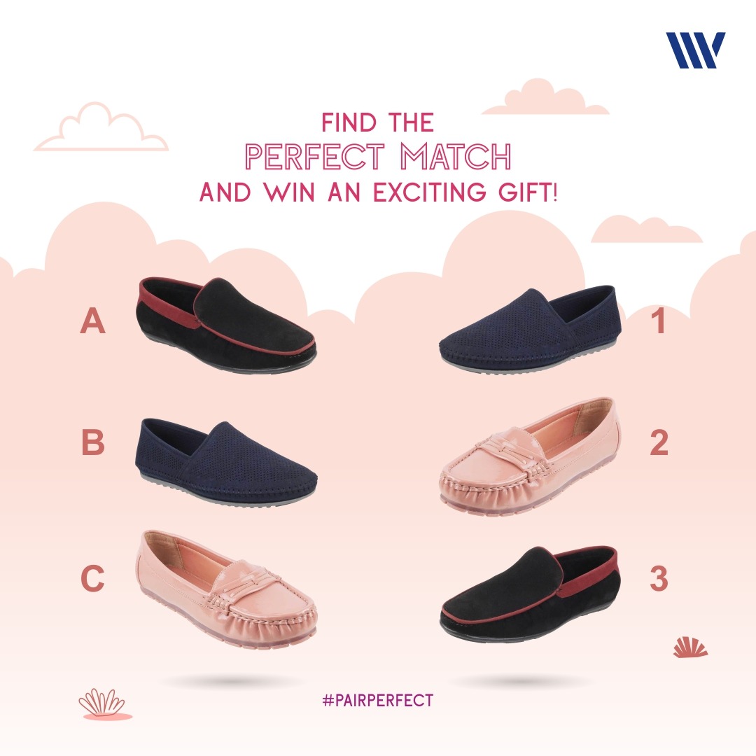 #ContestAlert 
Find the perfect match and win an exciting gift from Walkway!

Steps to follow: 
1) Share your answers in comment section 
2) Follow us on Facebook. Instagram &amp; Twitter 
3) Tag atleast 3 friends

#Contest #contestIndia #giveaway #Giveawayalert #contestalertindia
