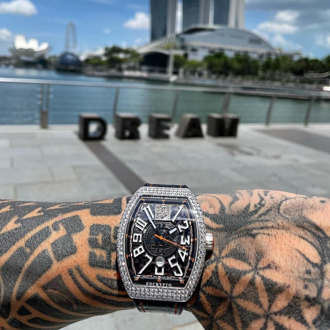 Kyl Jay (Instagram #kyljay) investor, mentor, crypto trader, the founder of  crypto education community Crypto Kings, wearing his limited edition Franck  Muller Encrypto. https://t.co/PkdmWOdfB3