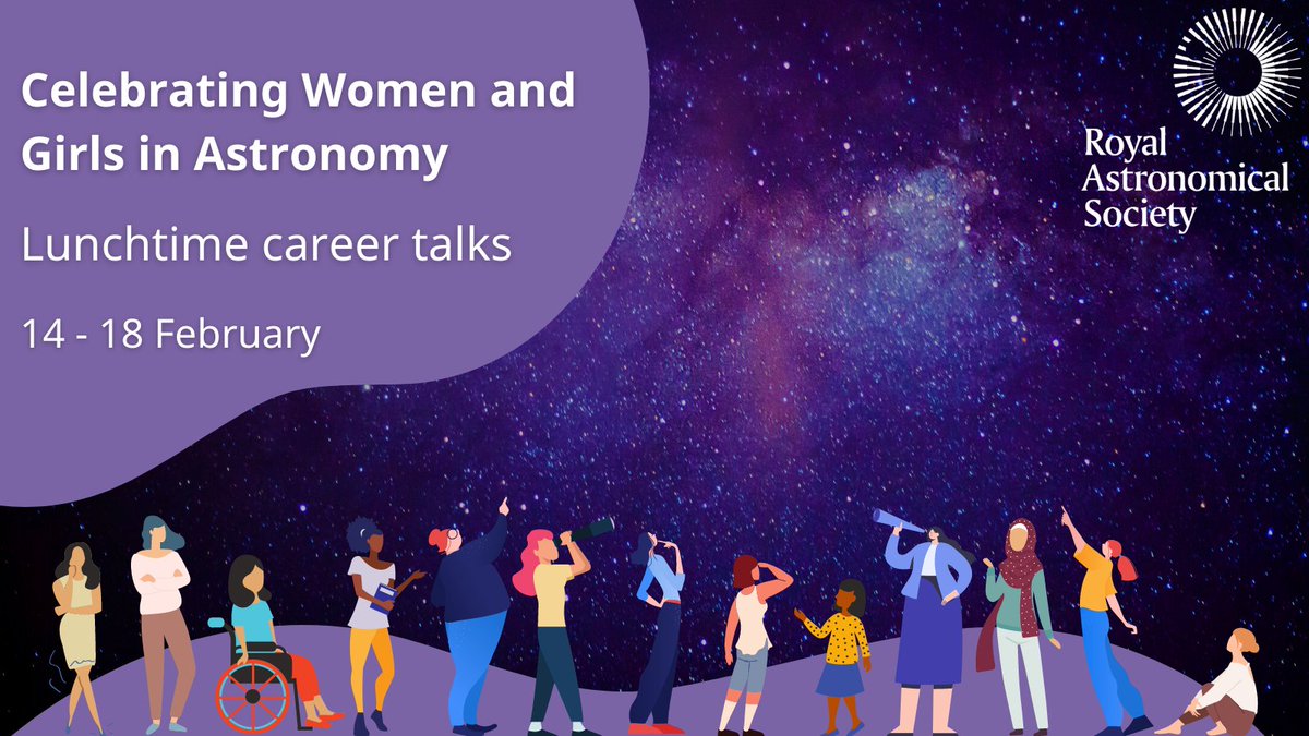 To celebrate #IDWGS2022, we are hosting 30-minute lunchtime chats every day next week with some of our women Fellows that work in astronomy and space science. 🌌

Everyone is welcome to join, and tickets are free - register at the link below! 👇

eventbrite.co.uk/e/ras-women-fe…