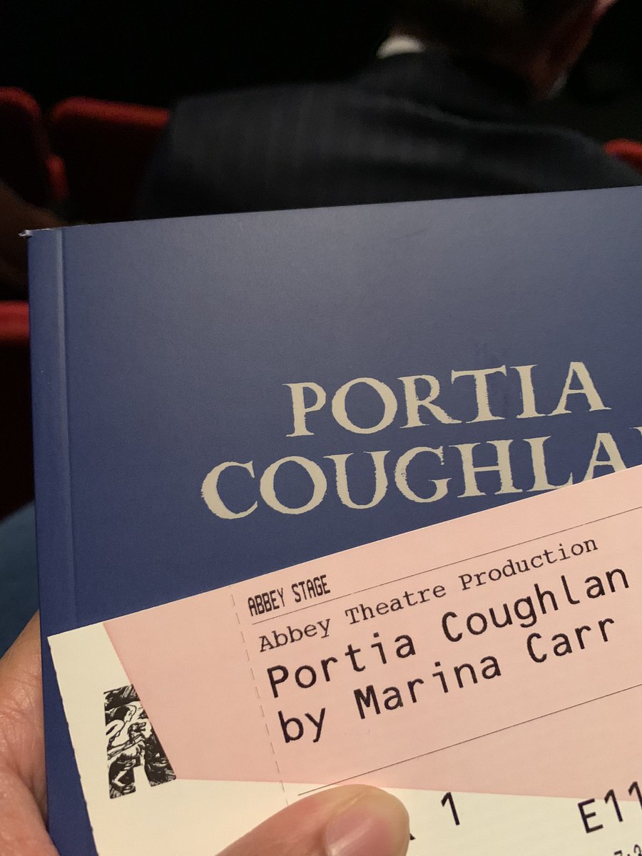 After a very long and overwhelming week, I went to the @AbbeyTheatre last night to treat myself with the preview of #portiacoughlan… & guess what, #MarinaCarr is officially everything I love!— needless to say the team, & their acting everything was phenomenal!!!