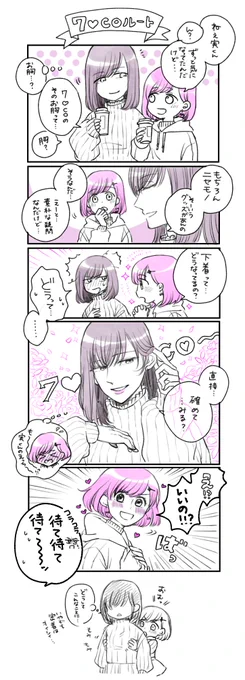 3947582639回描かれてると思うけど7❤️coルートの妄想 
