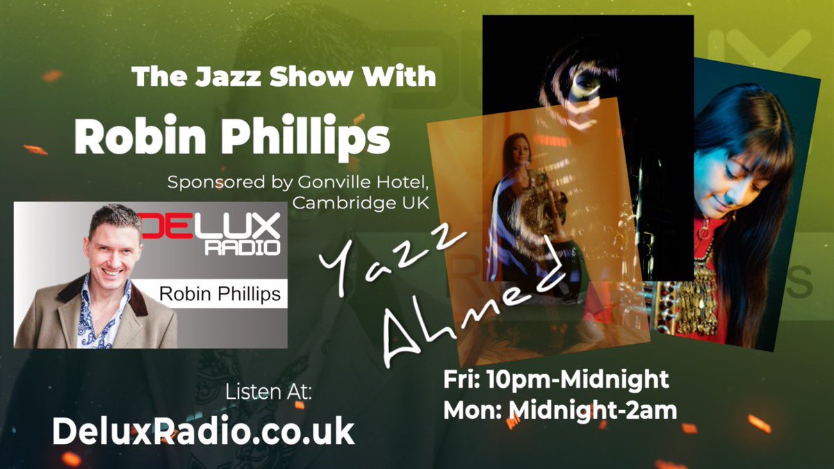 RobinPjazz's tweet photo. Permanent listen again link for Show 45 of 'The Jazz Show With Robin Phillips', w/ @gonvillehotel on @realdluxradio, incl. #interview w/ British-Bahraini #jazz #trumpeter @YazzAhmed1.
https://t.co/5FfIupMETB
@LondonJazz #jazzradio #jazzradioshow #jazzinterview #presenter https://t.co/9wvlKd4Gr7