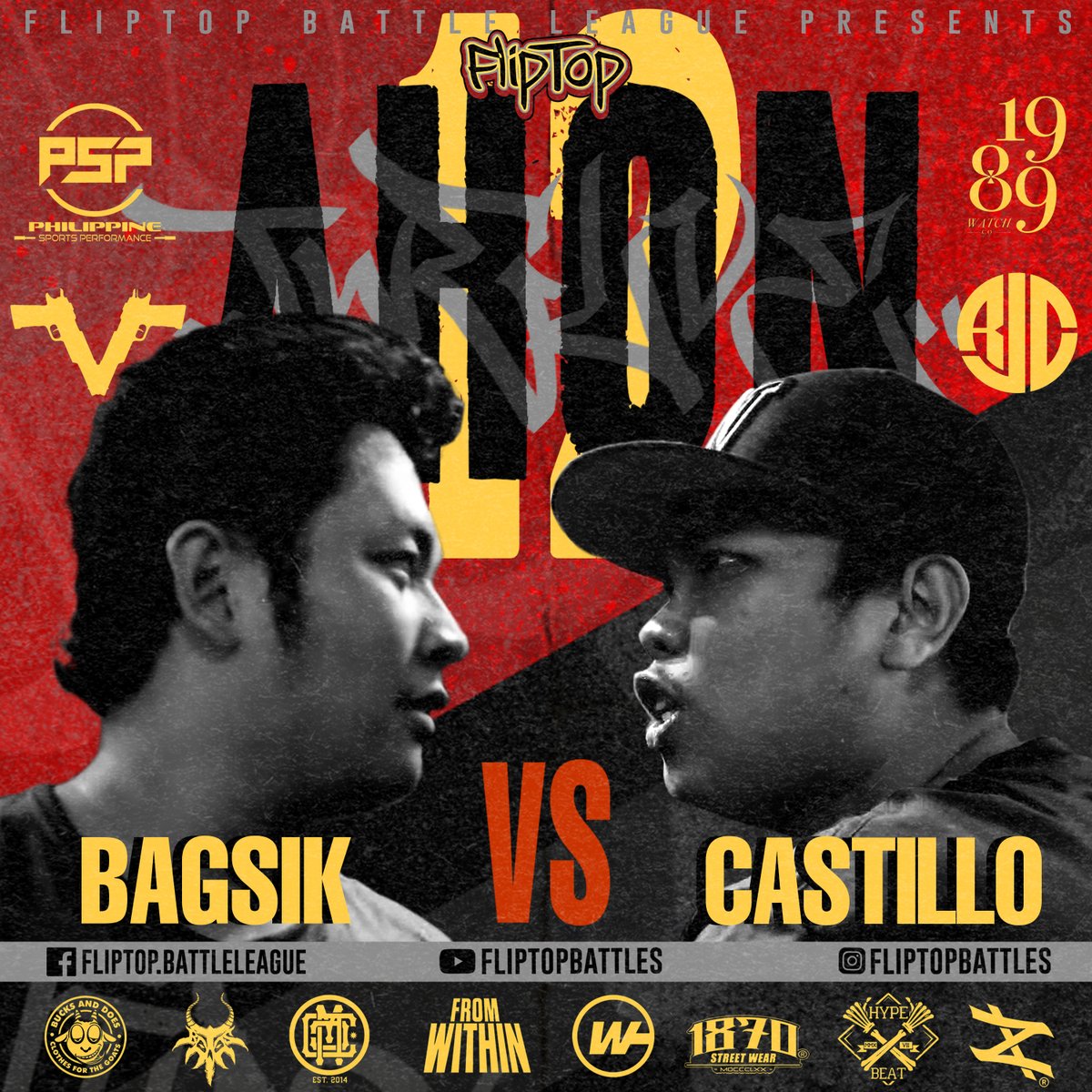 FlipTop_Battles's tweet photo. CASTILLO ng Iloilo vs BAGSIK ng Bulacan!!!
https://t.co/ssLAZAWbPT
#Castilo #Bagsik #Ahon12
#FlipTop https://t.co/IttR8eSYBF