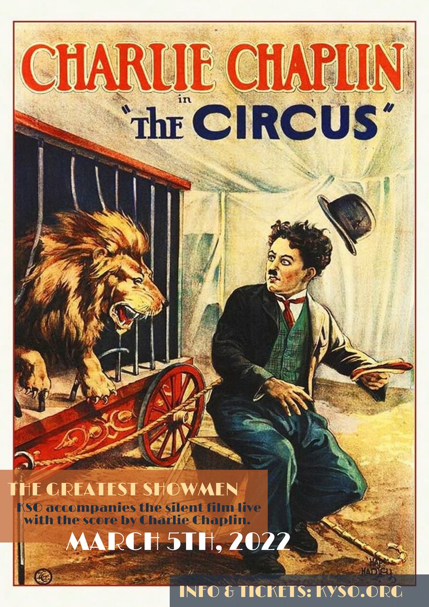 KSOMusic's tweet photo. The KSO accompanies Charlie Chaplin's silent film "The Circus" live then performs hits from the 2017 film "The Greatest Showman."  Join us March 5th.  Tickets available now: 
https://t.co/X6B7XnYG5G https://t.co/LjJVqkM5vM