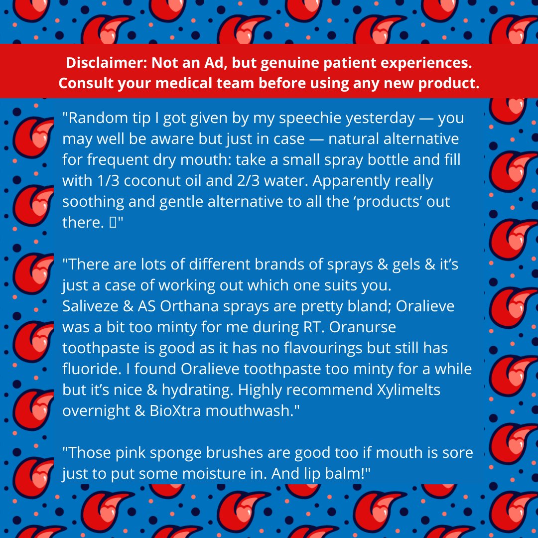 YoungTongues_'s tweet photo. #Drymouth is a really common side effect of #tonguecancer related #radiotherapy and one of the most common questions we get in our support groups. For those of you who've been through it, what worked best for you? #experienceexchange  #oralcancer  #headandneckcancer https://t.co/SXQQx5YGk0