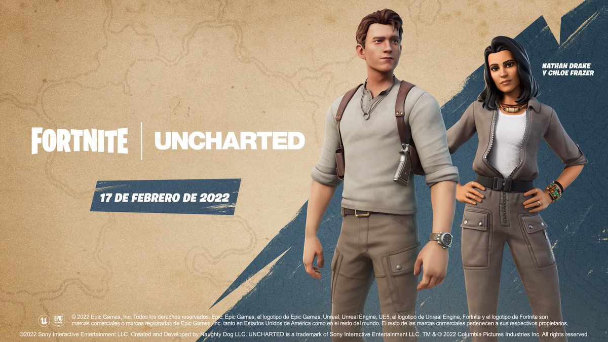 pixelbossgg's tweet photo. Un vistazo a los cosméticos de #Fortnite X #Uncharted https://t.co/1nJPsCjgky