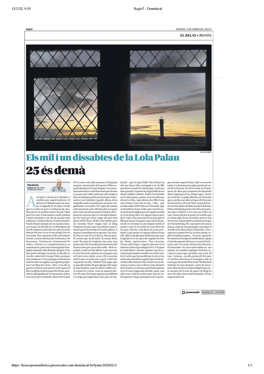 avui... el relat de <a href="/peplageneral/">PepGarcia</a> a <a href="/diariRegio7/">Regió7.cat</a>  25 anys després....