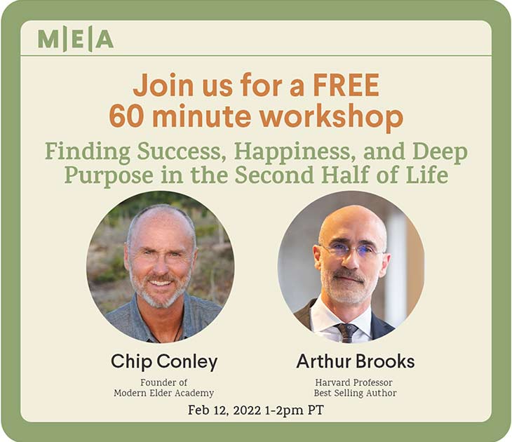 I'll be intellectually jousting with @arthurbrooks today at 1pm PT on Finding Success, Happiness, and Deep Purpose in the Second Half of Life. Register here: bit.ly/3JoQ0KY