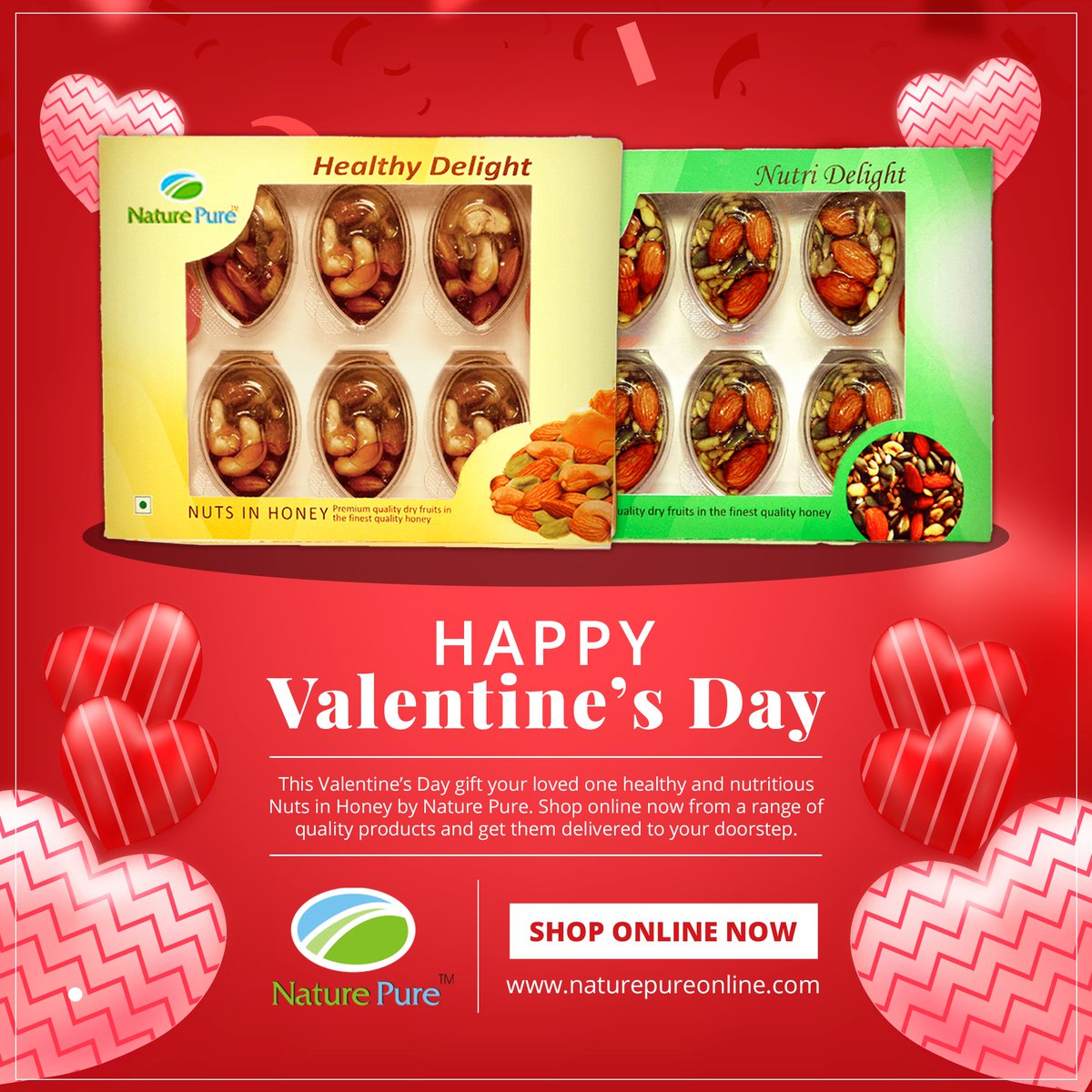 NaturePure's tweet image. SHOP ONLINE NOW AND ENJOY THE EXCLUSIVE RANGE OF PRODUCTS BY NATURE PURE.
naturepureonline.com

#ValentinesDay #valentine #love #valentinesday #valentines #gift #valentineday #valentinegift #birthday #gifts #handmade #art #fashion #anniversary #valentinesgift #like #flowers