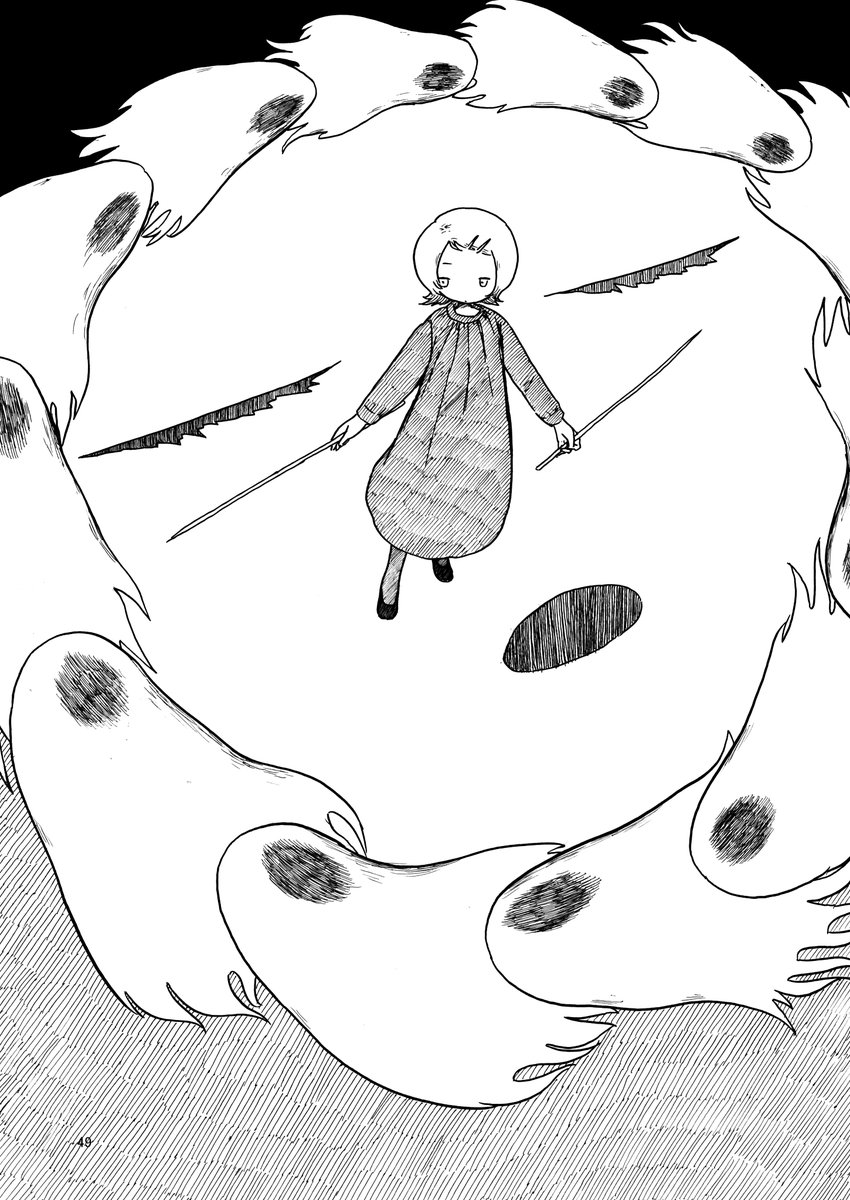 「なぞ・ふしぎ」(12/50) 【陰影】【精神戦】※精神戦シリーズの他の絵はリンク先で見られます。https://t.co/RdbUvRHCtR 