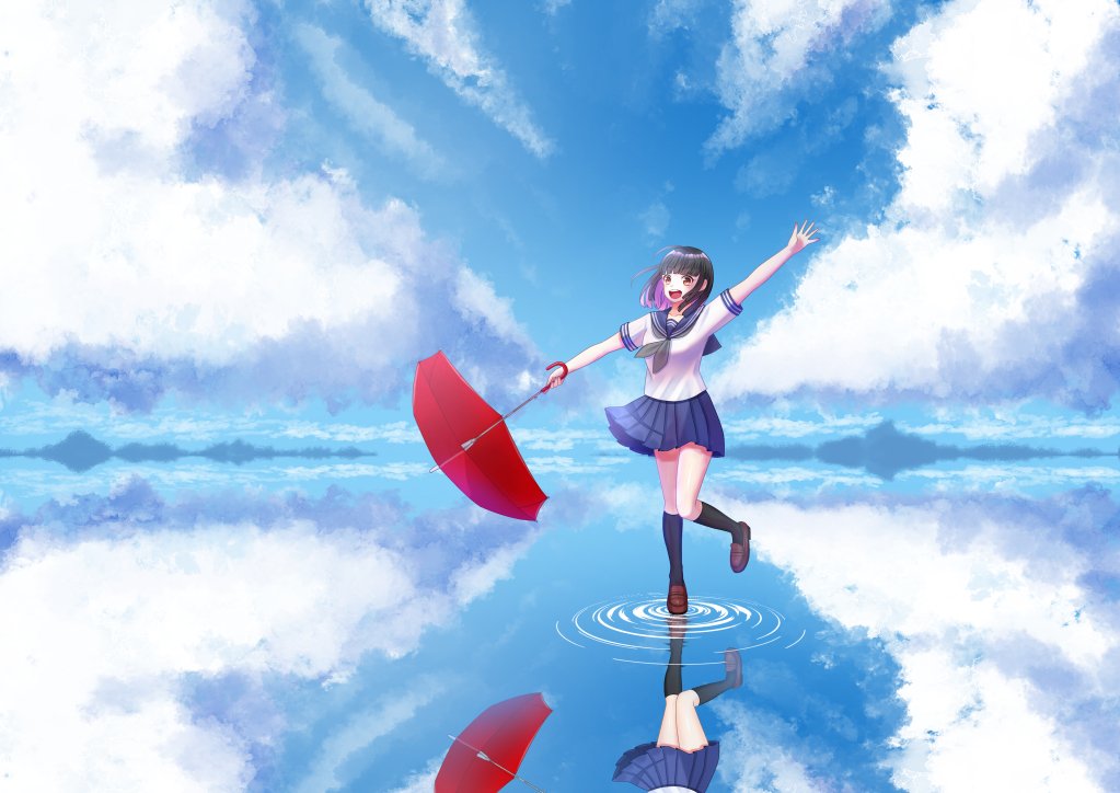 番場たくみ 3 500 ウユニ塩湖好っき 絵を500枚描いて自分の絵の上達をはかってみる 背景 習作 女の子 イラスト Illustration T Co Tjra6d2ckw Twitter