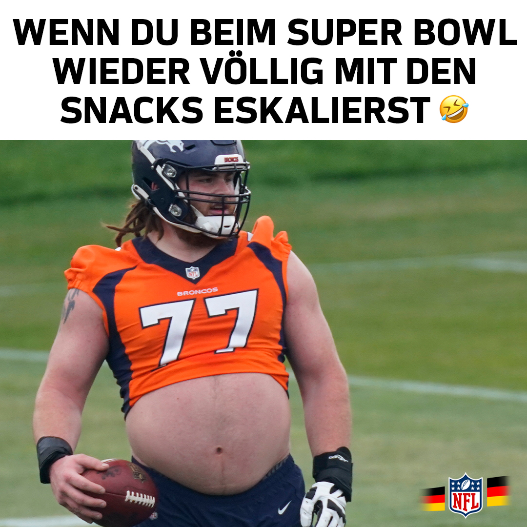 NFLDeutschland's tweet photo. Wer liegt schon vor der Halbzeit-Show im Food-Koma? 😅 https://t.co/FB74IQ4E25