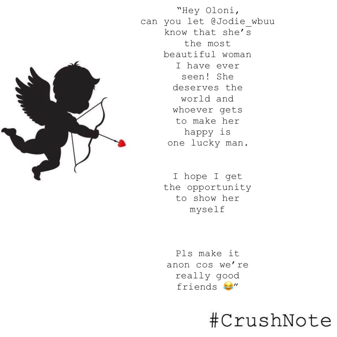 Oloni's tweet photo. Hi @Jodie_wbuu #CrushNote https://t.co/CKkaGRsVKO