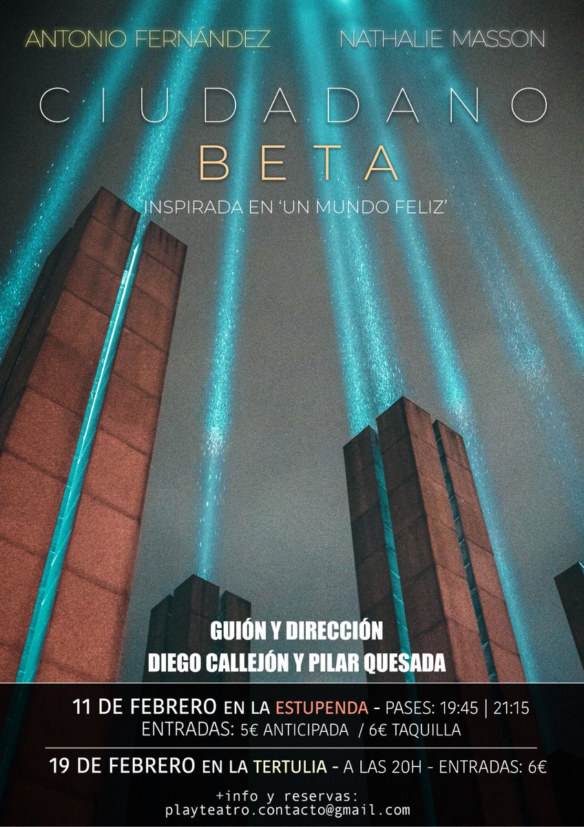 PlayTeatro's tweet photo. Reserva tus entradas en playteatro.contacto@gmail.com https://t.co/ItgTGgl2aB
