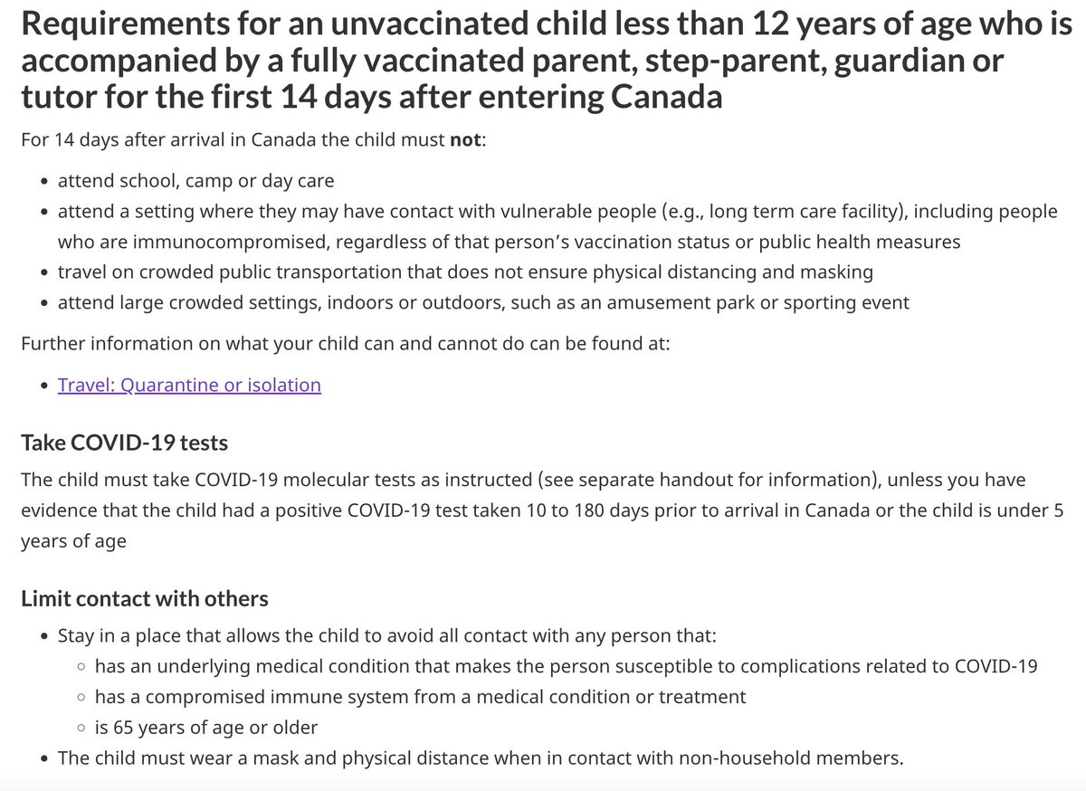 While eliminating PCR tests is hopeful - this travel piece also needs to end.  It unfairly keeps kids out of school/ when parents make the decision to travel - with little yield.  Not supported by provincial regulations where children WITH covid are excluded only for 5 days.