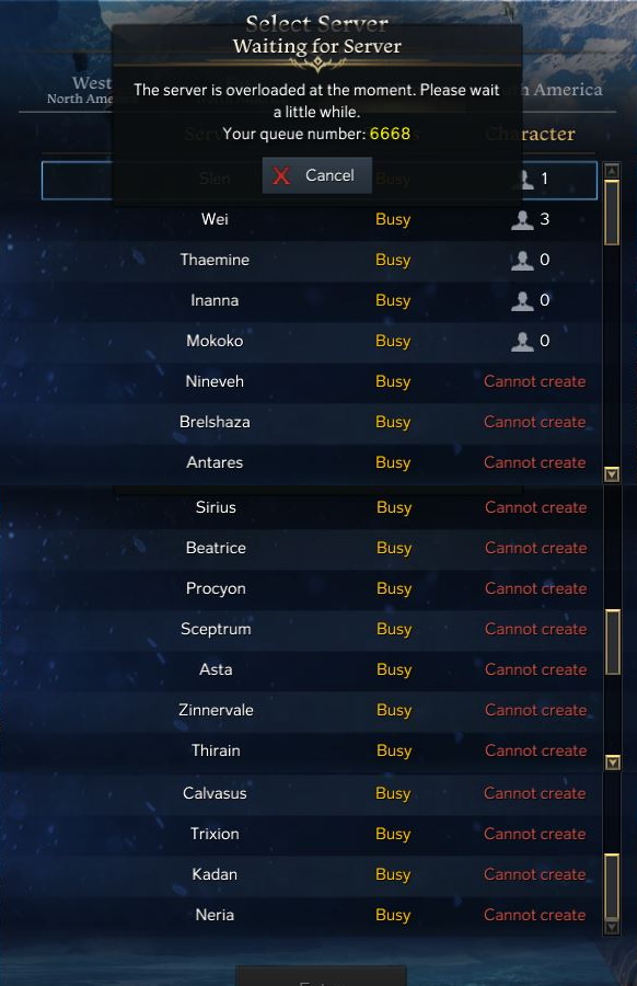 #kleinerIndieDeveloper Das ist ja schlimmer als der Start von WoW Classic... #LostArk