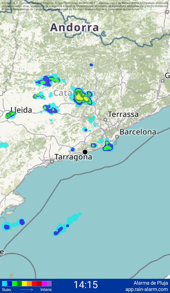 Quant de temps que no tenía un avís de pluja!!! Ara espurnejant a Vilanova i la Geltrú!! #benvingudapluja
app.rain-alarm.com