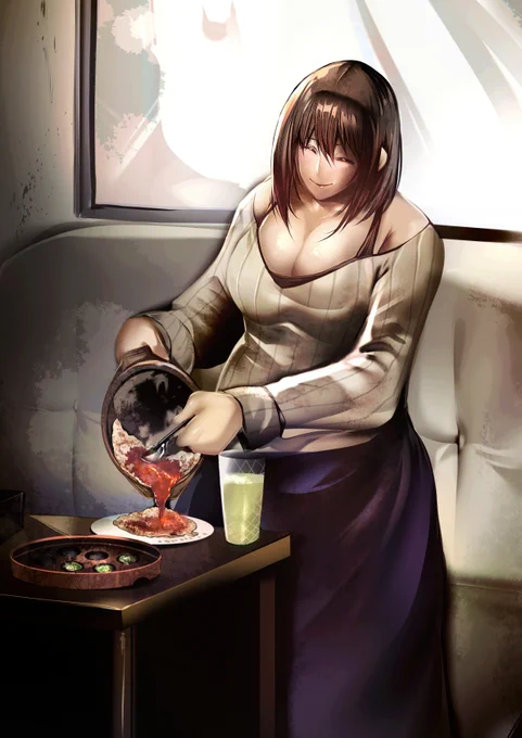 サイゼリヤで喜ぶ女 