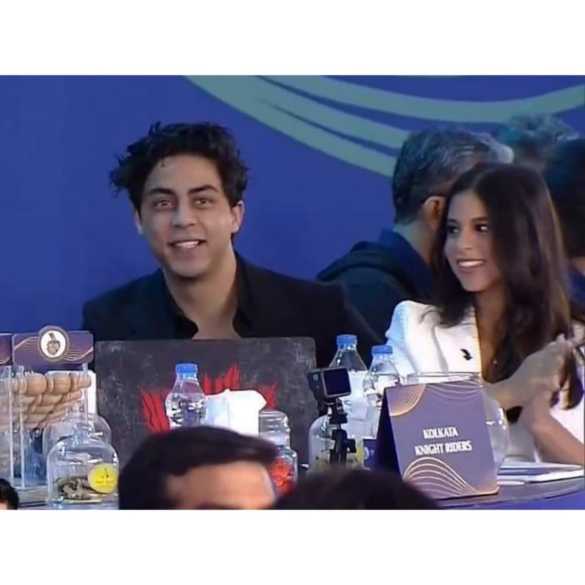 sported_tnec's tweet photo. Superstar Shah Rukh Khan's  kids Aryan Khan and Suhana Khan were spotted together at IPL auction 2022 together. Shah Rukh Khan who is the co-owner of Kolkata Knight Riders who seems to be having a busy schedule and so his kids took over and attended the IPL auction.
#SRK https://t.co/aUfjVM3lL4