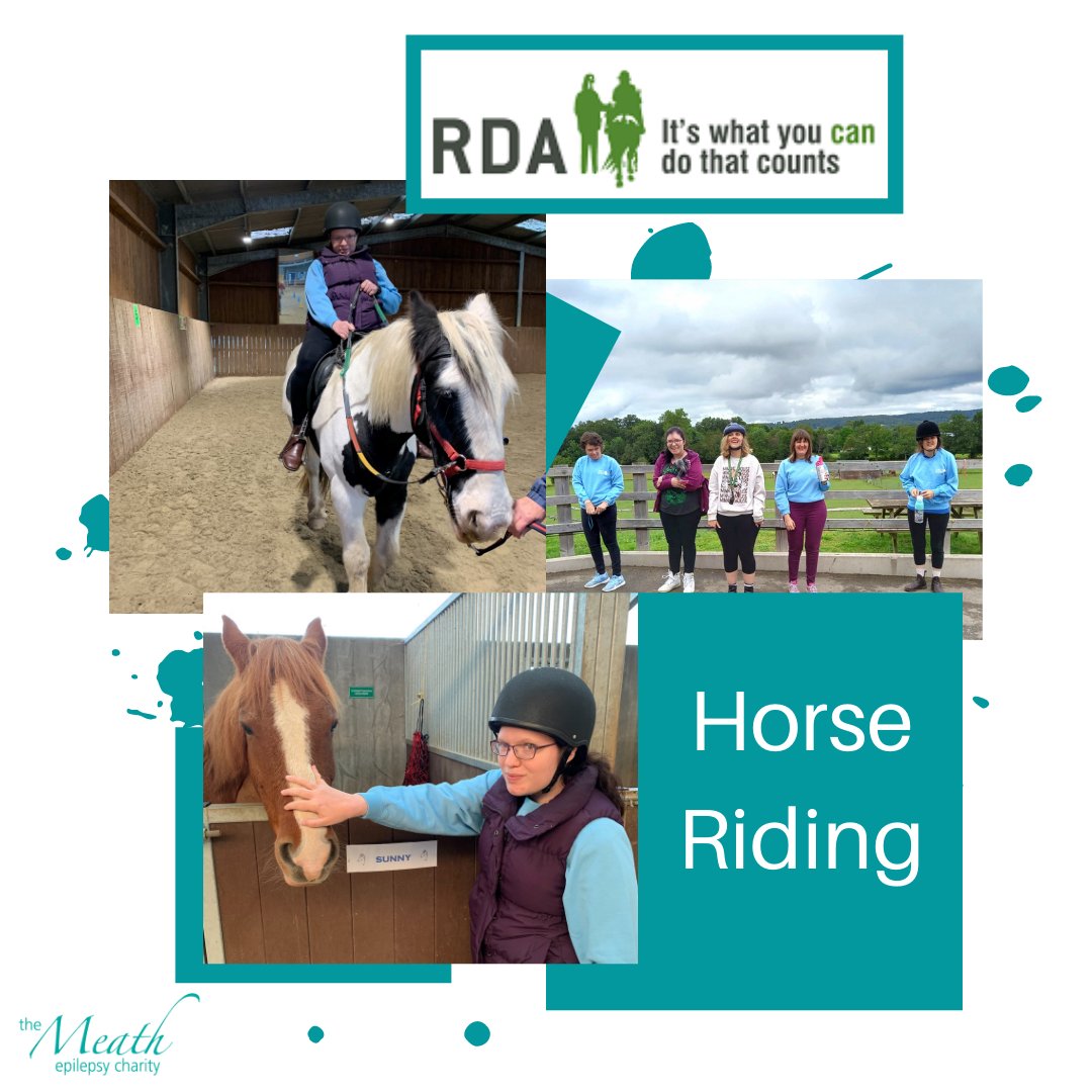 MeathCharity's tweet photo. Thank you so much to @RDAnational for the wonderful sessions you provide for our residents. Spending time with the horses and learning to ride brings them great joy as you can see from our photos. 🐴 💜 #ridingfordisabled #horses #animallover https://t.co/h090LWimbm