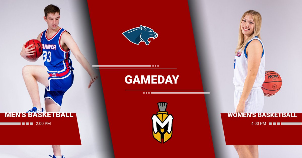 GAMEDAY | The Hanover basketball team's hit the road this afternoon for HCAC action at Manchester! #StripeStandard 

MBB - 2PM 🎥 ow.ly/UnYu50HQGlA
WBB - 4PM 🎥 ow.ly/rucj50HQGly