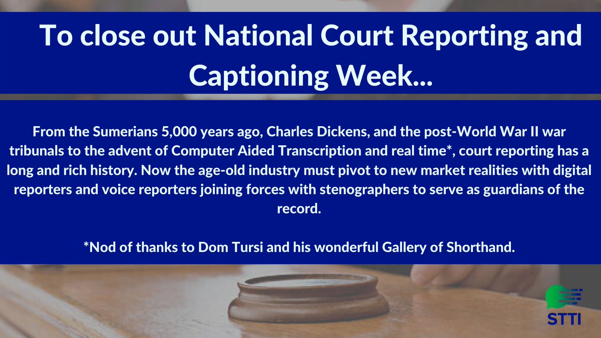 Today is the last day of National Court Reporting and Captioning Week, what ways did you celebrate the court reporters in your life? #digitalcourtreporting #nationalcourtreportingandcaptioningweek