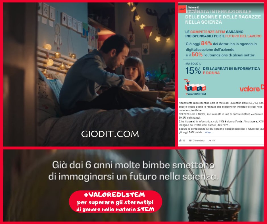 GiovannaDiTroia's tweet photo. #ValoreD4STEM: la campagna di comunicazione per superare gli stereotipi di genere nelle materie #STEM

💎 https://t.co/BTYp4tORTf

#GioDiT
#giornatamondialedelledonnenellascienza #socialmedia #donnenellascienza #donne #donnestem #digitale #innovation #gendergap @ValoreD https://t.co/mhRzkoEuLv