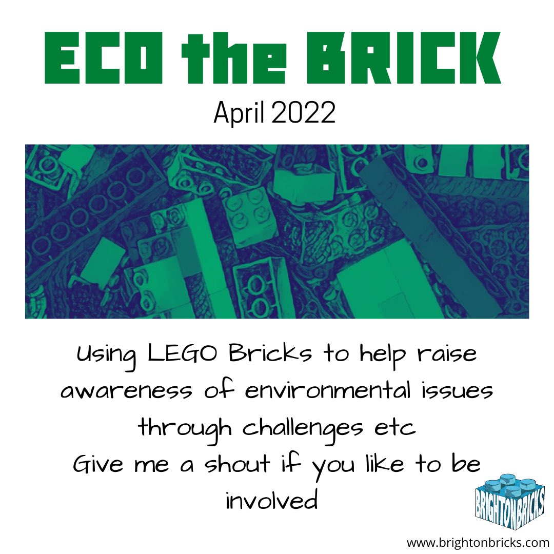 In April we launching #EcoTheBrick a month long celebration of playing with Lego bricks &amp; residing awareness of environmental issues through challenges &amp; events 

Fancy being involved give me a shout, be great if we can get Brighton &amp; Hove schools involved