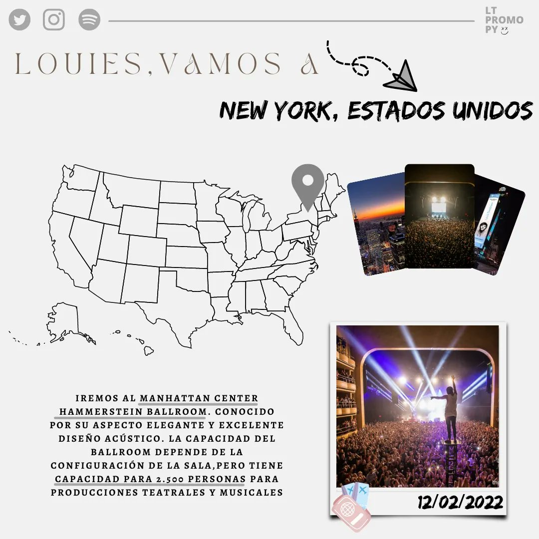 LTPROMOPY_'s tweet photo. 📢| Información sobre el concierto de hoy! Iremos a la segunda fecha en Nueva York! 🤍
#LouisTomlinsonWorldTour2022 
#LTWTNYC2 https://t.co/ppH2e1SGSM