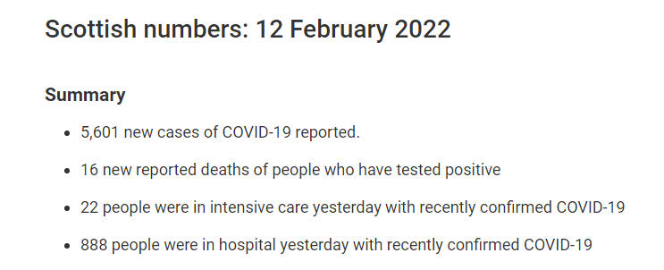 🏴󠁧󠁢󠁳󠁣󠁴󠁿 Scotland Covid Cases & Data 12th February 🏴󠁧󠁢󠁳󠁣󠁴󠁿 #coronavirus #COVID19 #SARSCoV2