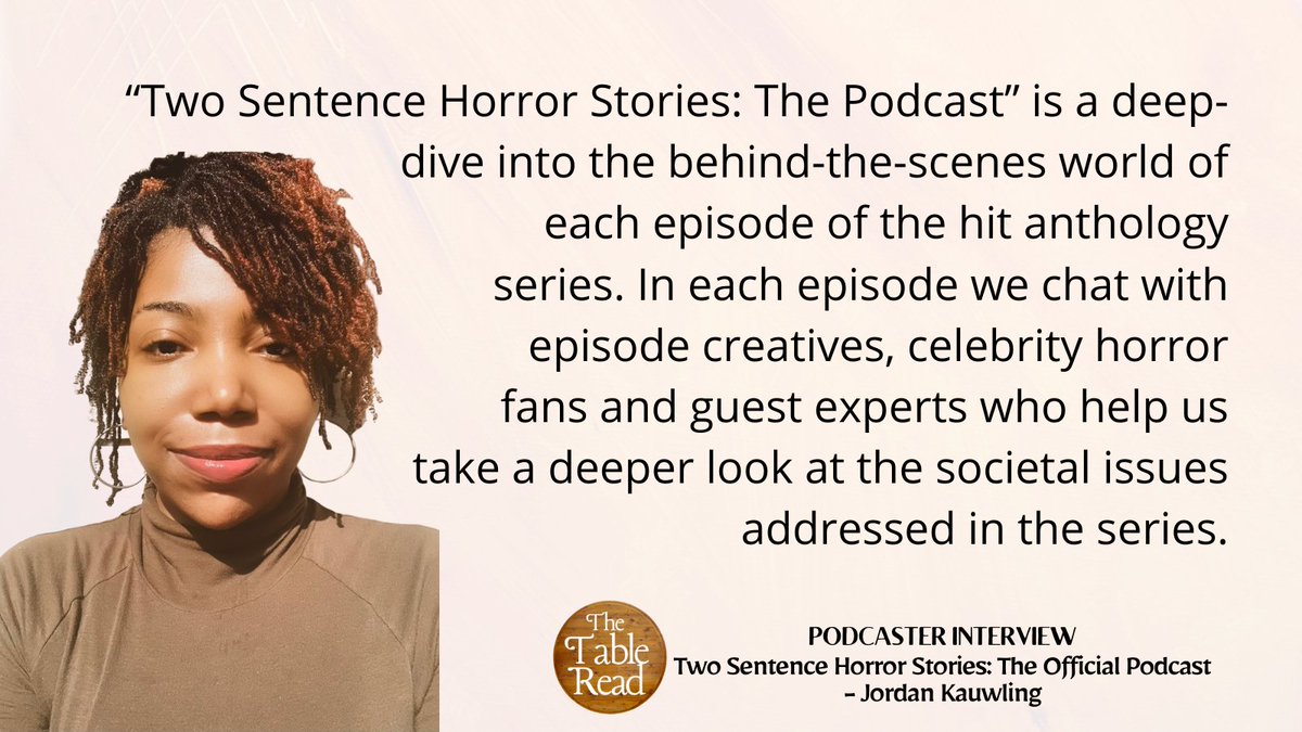 the_table_read's tweet photo. On The Table Read, @cinnamonlafemme describes the #TwoSentenceHorrorStories podcast, and the work that goes into making it.

#podcast #2shs #podcaster #horror #horrorfam #horrorpodcast

https://t.co/eLCIuYC8mf https://t.co/uDQXDegerE
