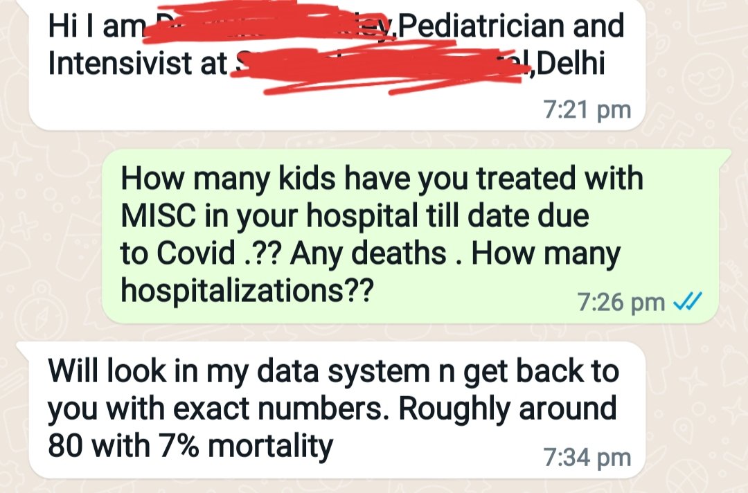 Single hospital in Delhi has treated 80 kids admitted  with MISC ,6 deaths,request <a href="/narendramodi/">Narendra Modi</a> Ji to  start vaccination for kids 5 -15 years before they go to school@BhallaAjay26,<a href="/PMOIndia/">PMO India</a> ,<a href="/OfficeOf_MM/">Office of Dr Mansukh Mandaviya</a>,<a href="/drajaykumar_ias/">Ajay Kumar</a> #LongCovidKids,#RPSMTrust .#ProtectTheKids,#DrVipulShah