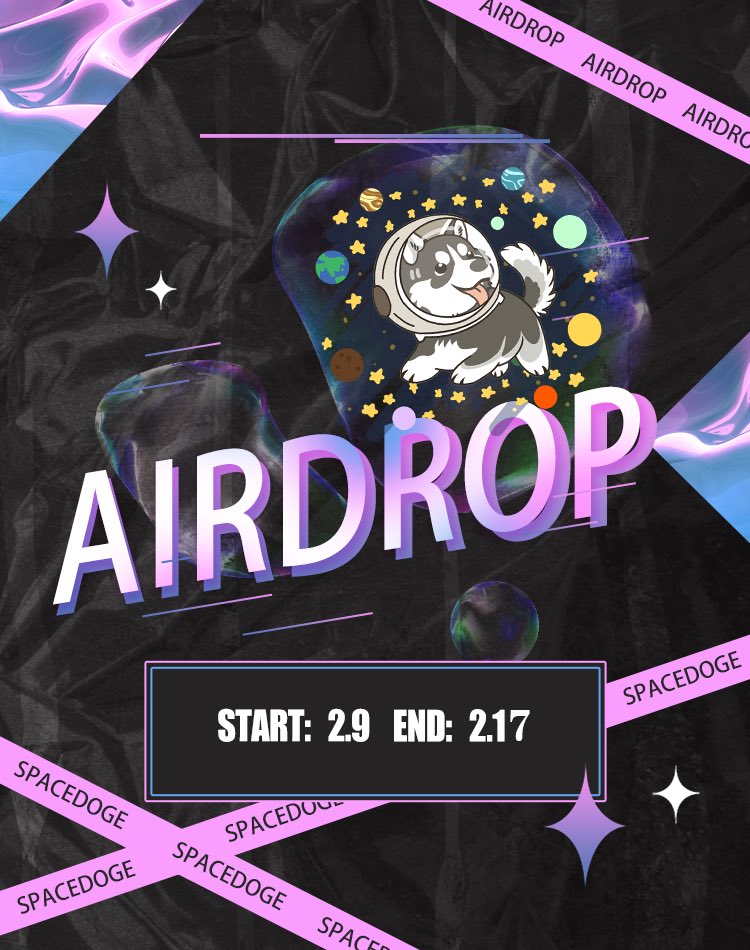 🎉 SpaceDog Airdrop 🎉
❤️‍🔥❤️‍🔥❤️‍🔥❤️‍🔥
💰 Reward: $2USDT
👥 Referral: $4USDT
➕ $50USDT for top 10 ref
🏆 Winners: 500 active users + top 10 ref

🔗 Airdrop Link: @SpaceDogeAirdropBot