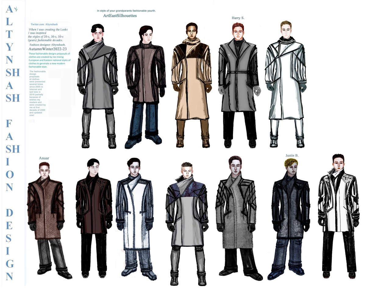 Altynshash_AIZh's tweet photo. #AutumnWinter2022/23🌟,
#ArtEastSilhouettes🌟,
the #fashionable🌟 #designs
#proposals of #12Looks🌟 for #Men,
🌞#MyFashionableWinter🌟 by
#fashion #designer #Altynshash :) https://t.co/Jinb8H57gD